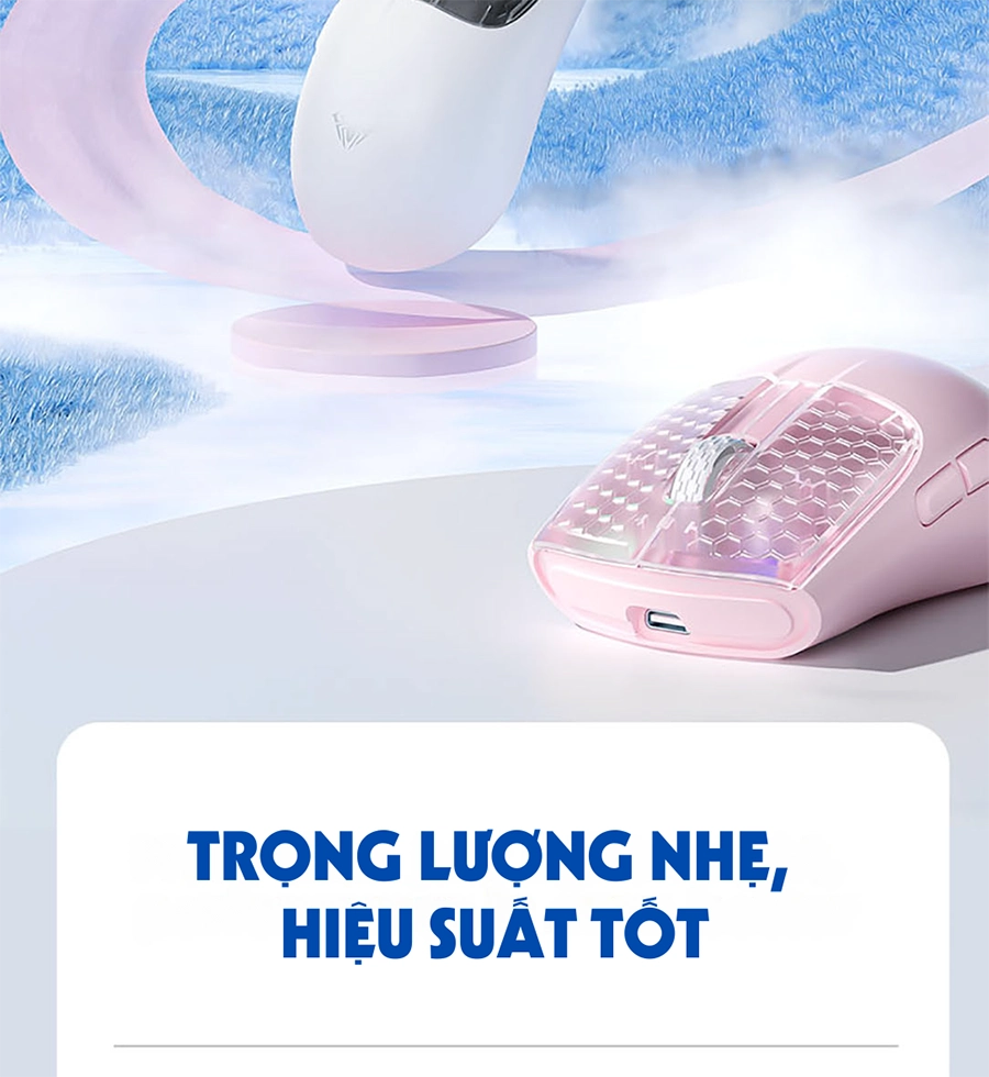 Chuột gaming AULA SC560 3 mode (Có dây/ 2.4G/ Bluetooth)