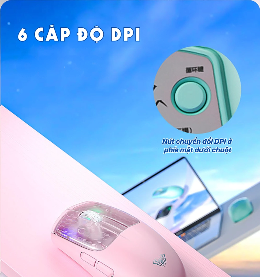 Chuột gaming AULA SC560 3 mode (Có dây/ 2.4G/ Bluetooth)