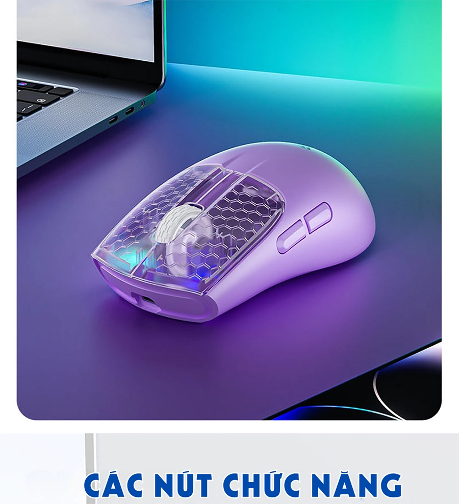 Chuột gaming AULA SC560 3 mode (Có dây/ 2.4G/ Bluetooth)