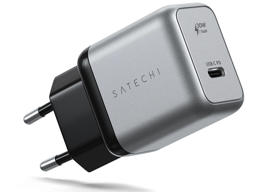 Cốc sạc nhanh Satechi 30W USB-C PD GaN Wall Charger (Chân tròn EU)