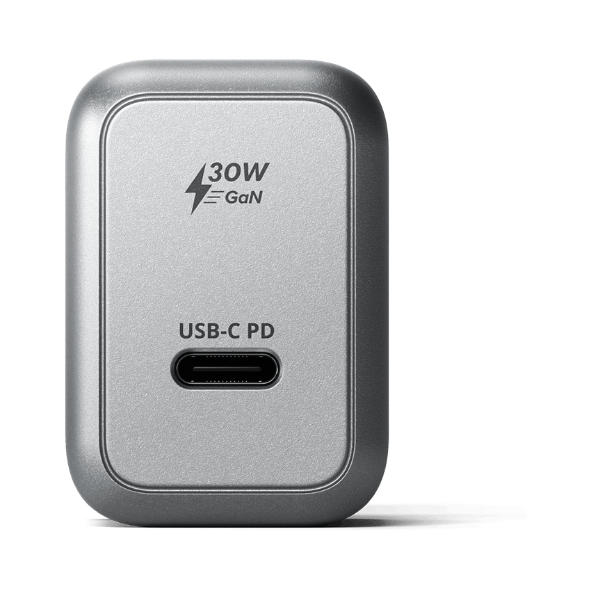Cốc sạc nhanh Satechi 30W USB-C PD GaN Wall Charger (Chân tròn EU)
