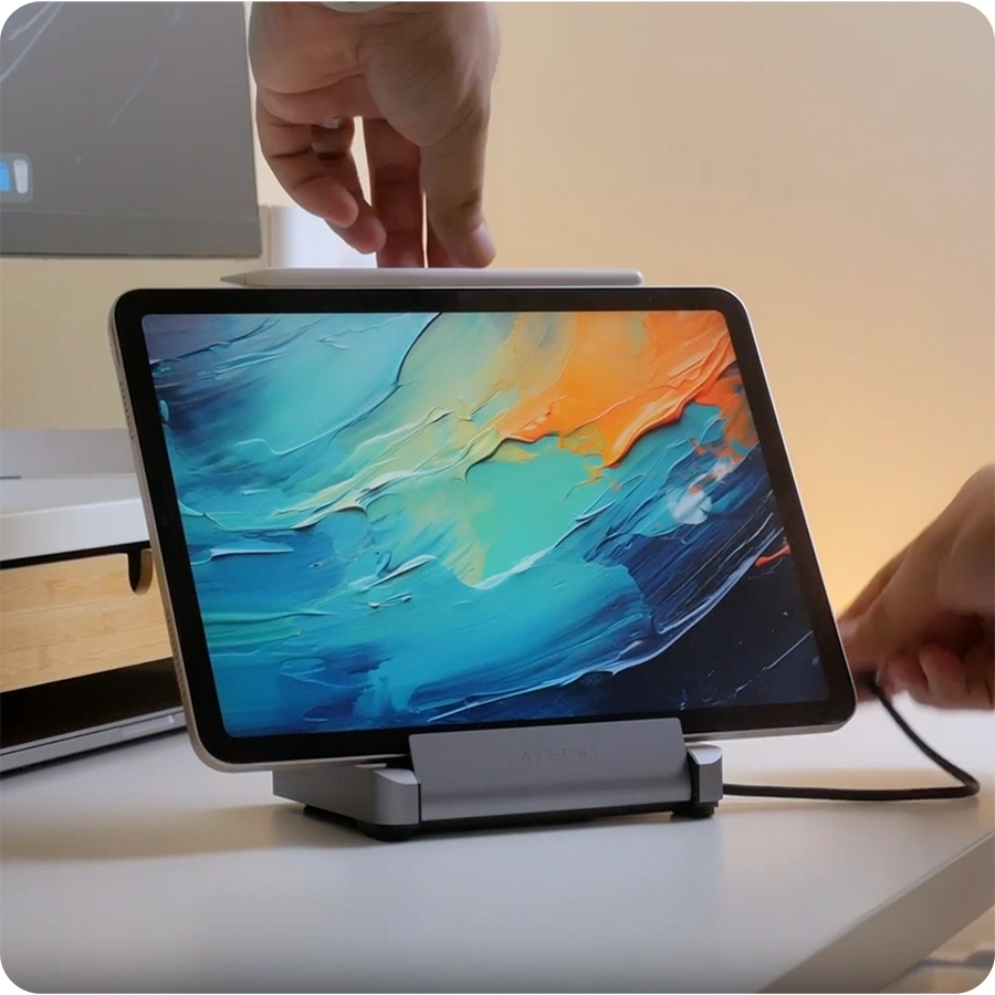Đế nhôm kiêm Hub chuyển đổi Satechi USB-C 7in1 (sạc PD 60W, HDMI 4K60Hz, SD/MicroSD)