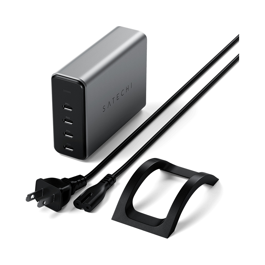 Dock sạc Satechi USB-C 165W PD 4 cổng (GaN, sạc nhanh đa thiết bị)