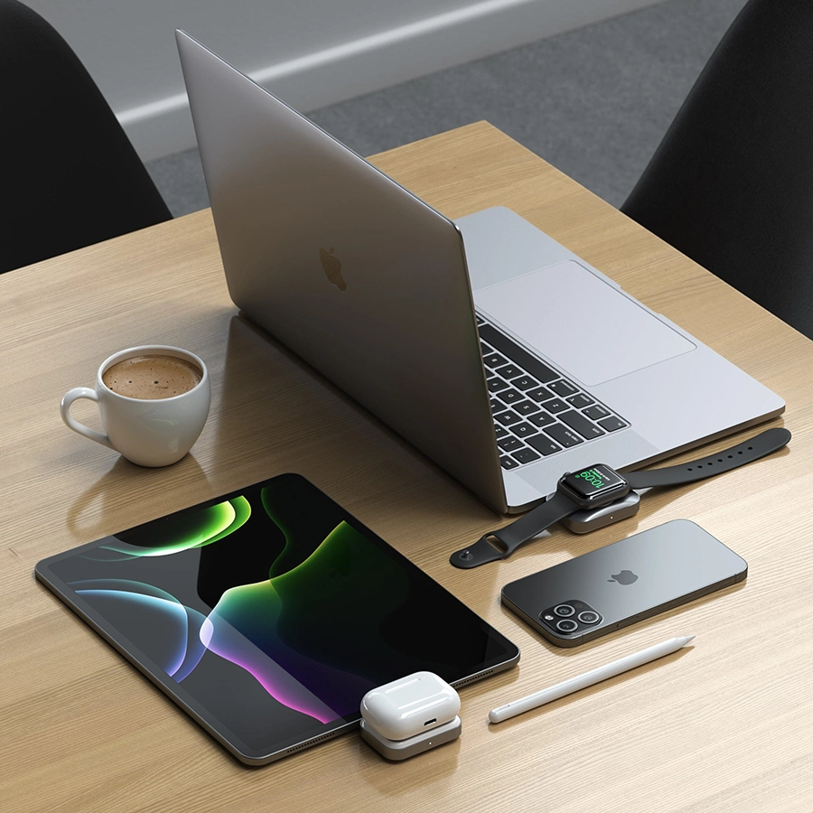 Sạc không dây SATECHI cho AirPods & Apple Watch (USB-C, Plug & Play)