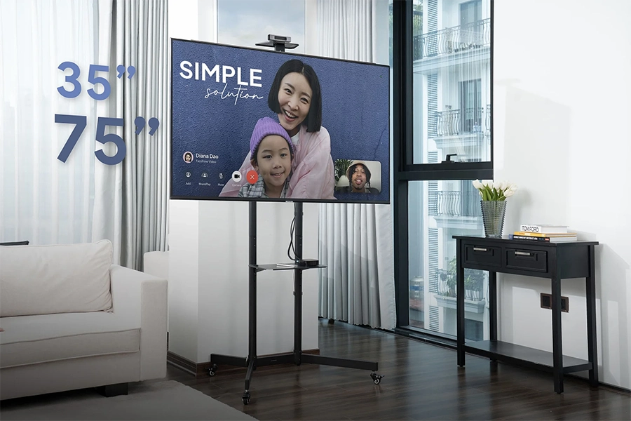 Giá Treo TV Di Động HyperWork Core Stand TVC01 (Hỗ trợ màn hình 37 - 75 inch)