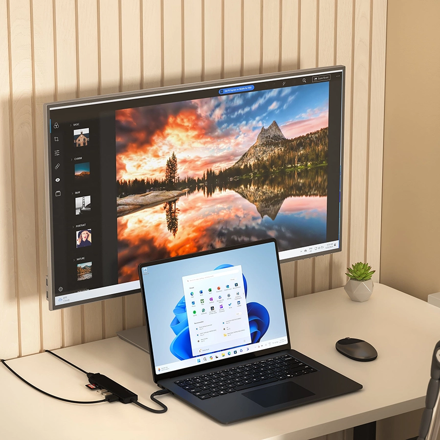 Hub USB-C Satechi Slim 7 in 1 (Ethernet, HDMI 4K, Sạc USB-C PD 100W, 2 x USB-A, SD, Micro)