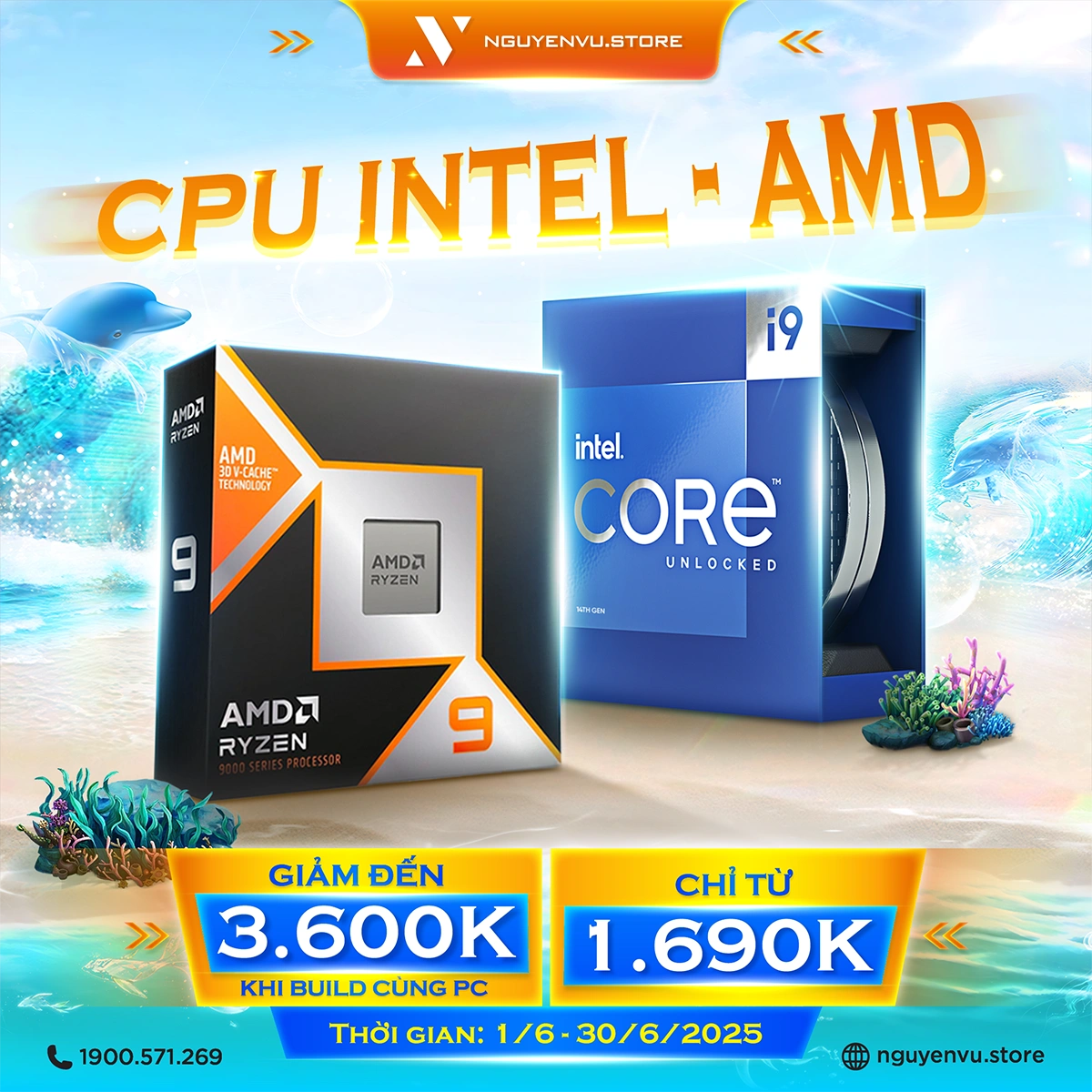 CPU Intel - AMD ưu đãi đến 3.6 triệu | Nguyễn Vũ Store