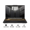 Laptop ASUS TUF Gaming F16 FX607VU-RL045W (Intel Core 5 210H | 16GB DDR5 | 512GB SSD | RTX 4050 | 16″ FHD+ | Windows 11 Home | Đen)