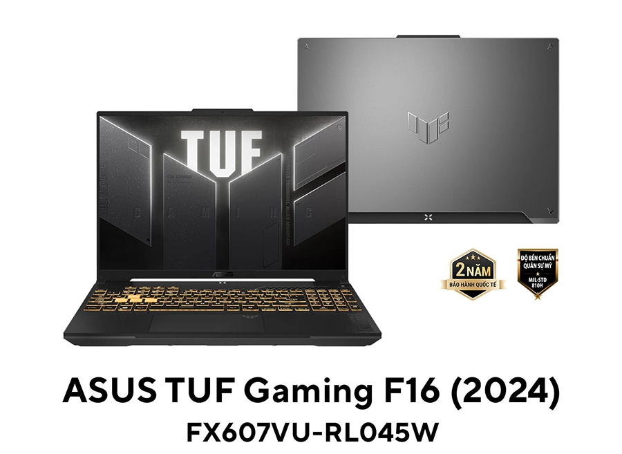 Laptop ASUS TUF Gaming F16 FX607VU-RL045W (Intel Core i5 210H | 16GB DDR6 | 512GB SSD | RTX 4050 6GB | 16″ WUXGA | Windows 11 Home | Đen) (Sao chép)