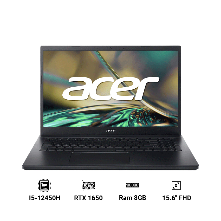 Laptop Gaming Acer Aspire 7 A715-76G-5132 (i5-12450H | GeForce RTX™ 1650 4GB | 8GB | 512GB | 15.6" FHD 144Hz | Win 11)