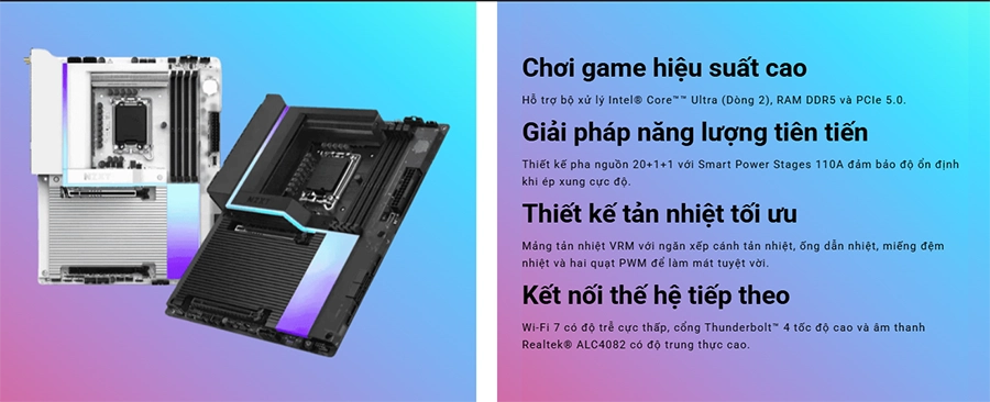 Mainboard NZXT N9 Z890 WIFI (Chipset Z890, Socket LGA 1851, DDR5 192Gb, ATX)