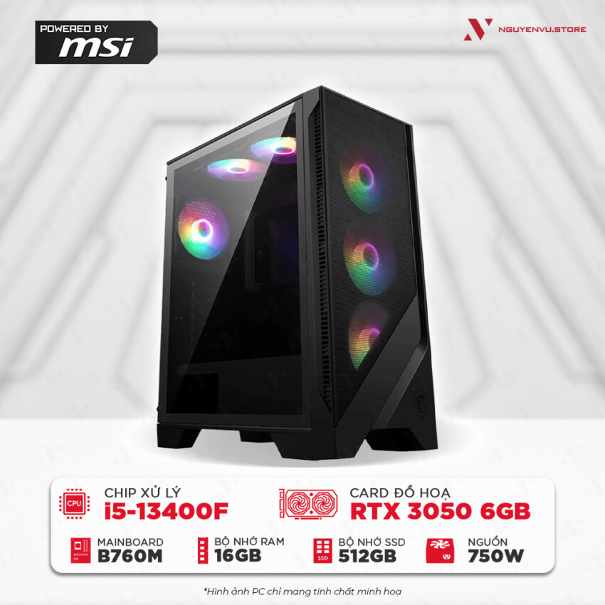 Cấu hình PC i5 13400F RTX 3050 Powered By MSI