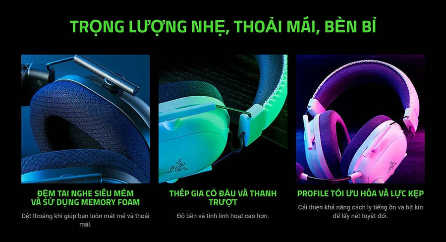 Tai nghe gaming không dây Razer BlackShark V2 Pro 2023 Black (RZ04-04530100-R3M1)