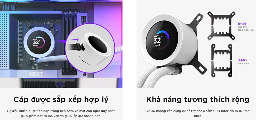 Tản Nhiệt Nước NZXT Kraken Plus 360 RGB (Đen/ Trắng)
