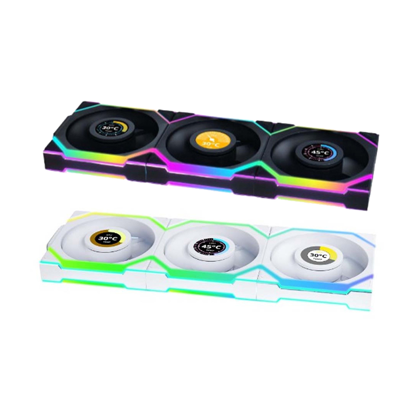 Quạt Tản Nhiệt Lian-Li UNI Fan SL Wireless LCD 120 Reverse Triple (Black/White)