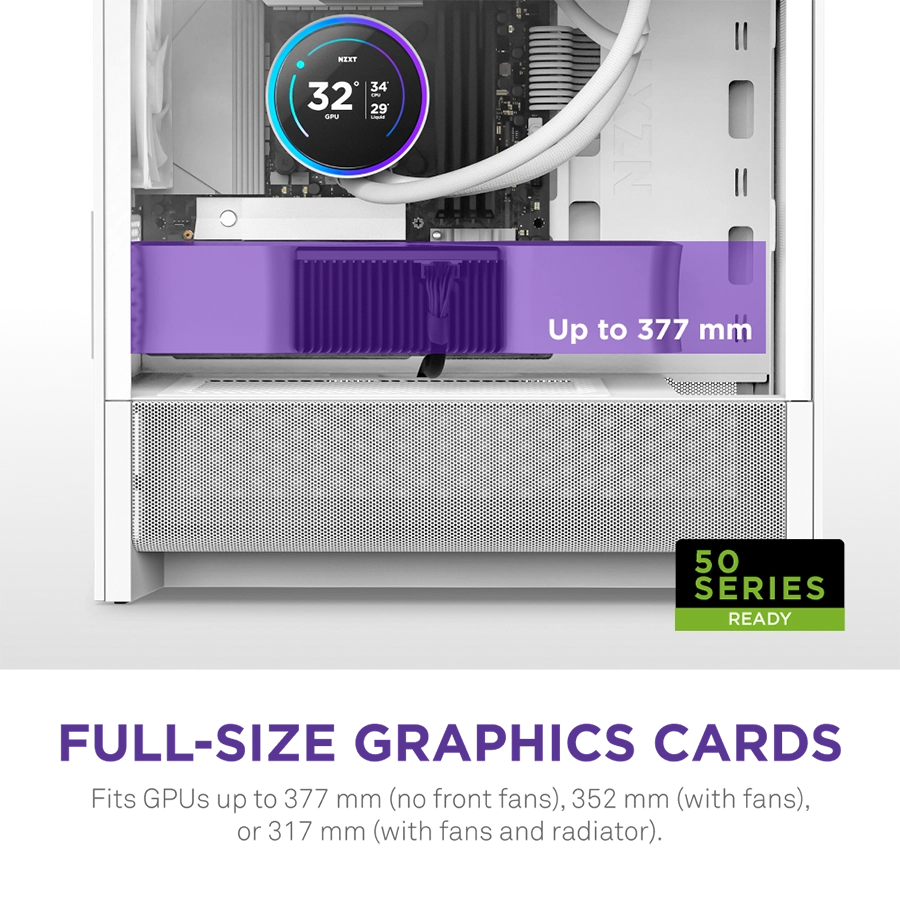 Vỏ Case NZXT H3 FLOW Micro-ATX Trắng | Đen (Sẵn 1 Fan)