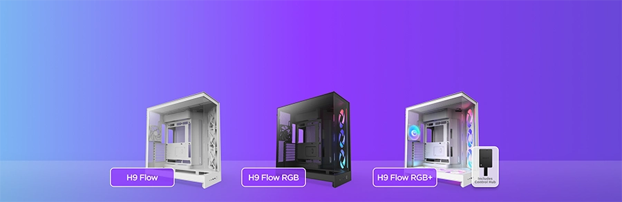 Vỏ Case NZXT H9 Flow RGB Mid-Tower ( Trắng/ Đen )