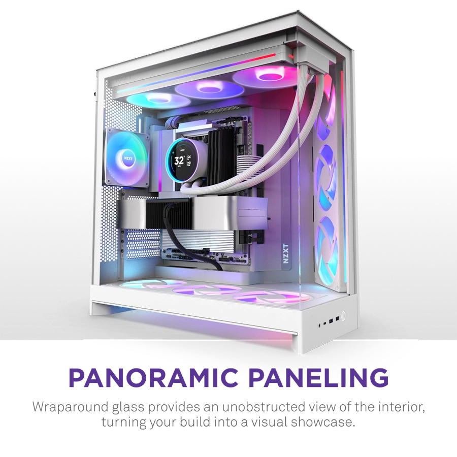 Vỏ Case NZXT H9 Flow RGB Mid-Tower ( Trắng/ Đen )