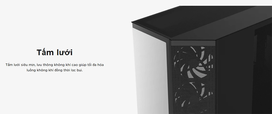 Vỏ Case NZXT H9 Flow RGB Plus Mid-Tower ( Trắng/ Đen )
