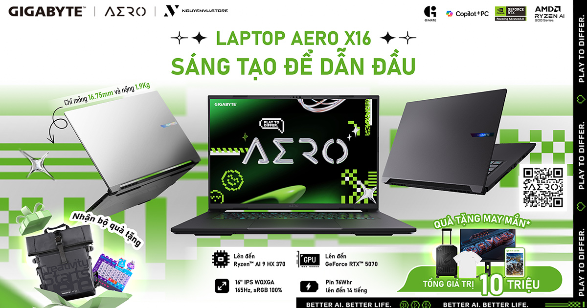 GIGABYTE AERO X16 - SÁNG TẠO ĐỂ DẪN ĐẦU