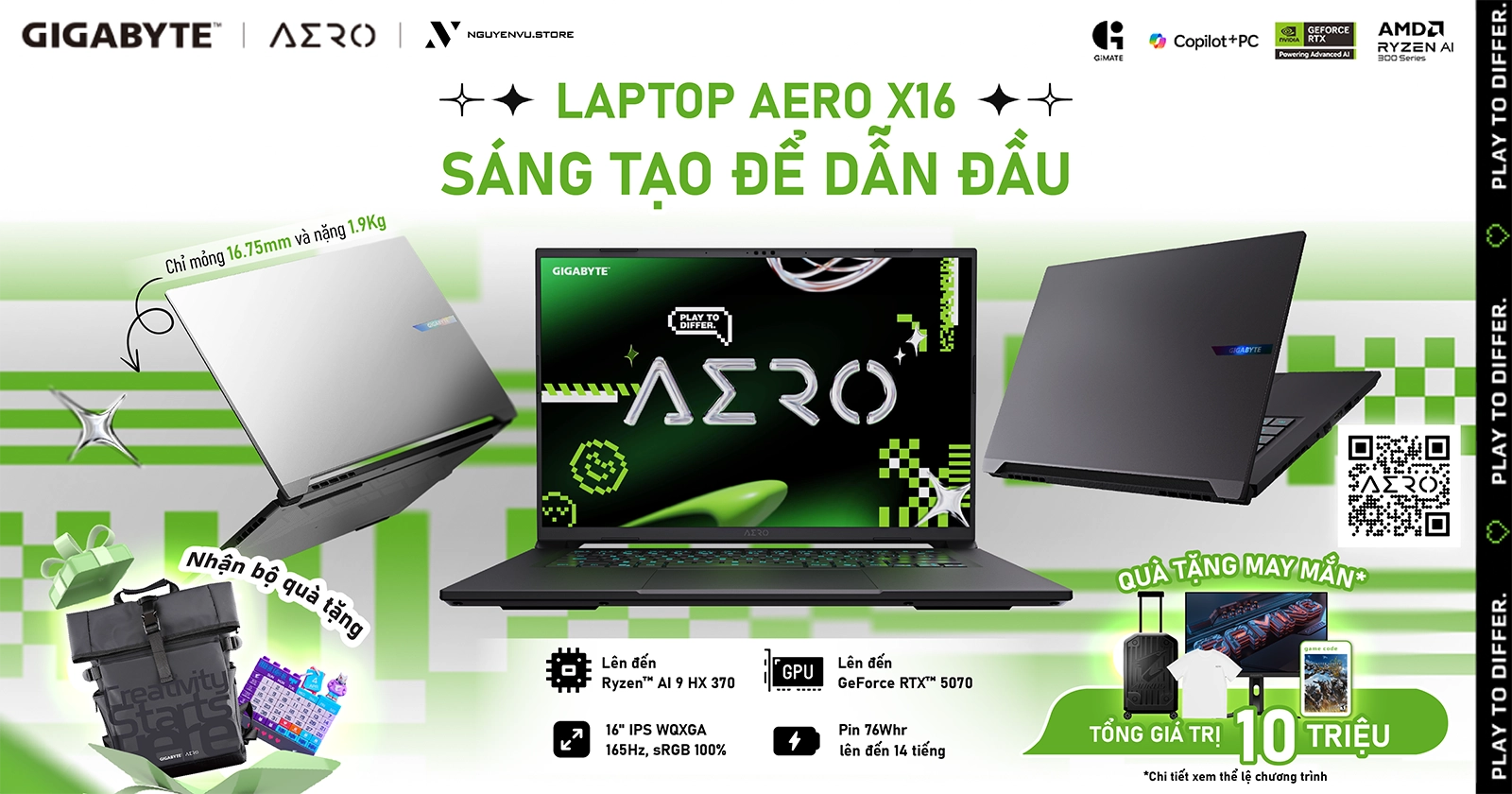 GIGABYTE AERO X16 - SÁNG TẠO ĐỂ DẪN ĐẦU