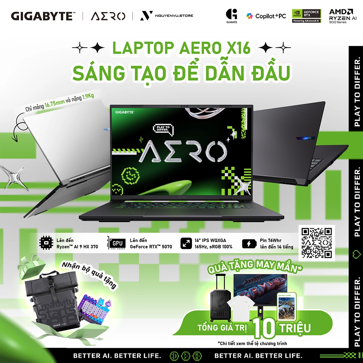 GIGABYTE AERO X16 - SÁNG TẠO ĐỂ DẪN ĐẦU