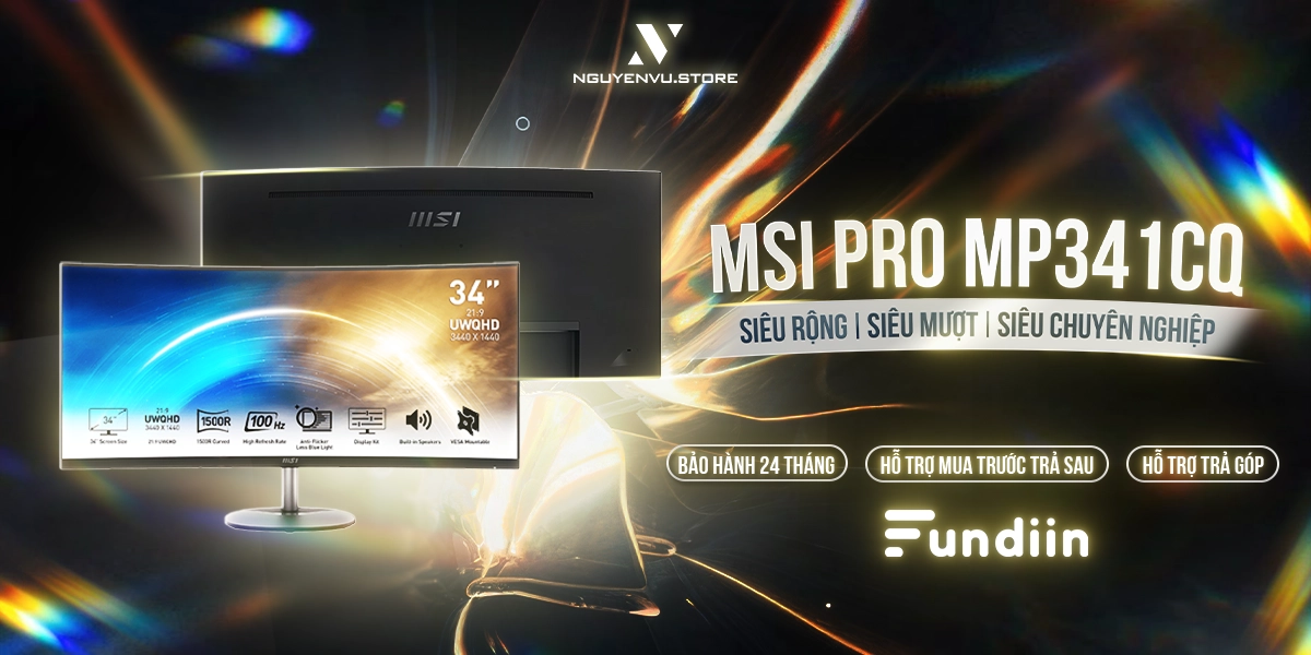 Màn hình Cong MSI Pro MP341CQ 34 inch UWQHD | Nguyễn Vũ Store