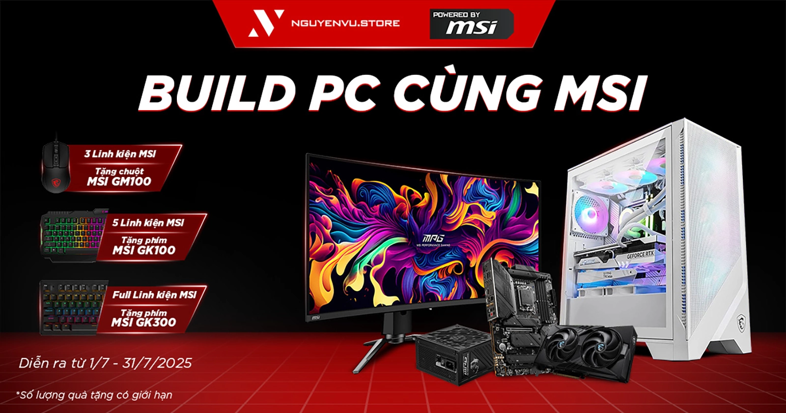 [Nguyễn Vũ x MSI] Build PC cùng MSI rinh quà đến 1.190.000 đ
