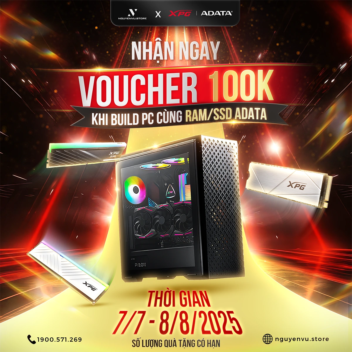 [Nguyễn Vũ x ADATA] Build PC rước voucher 100.000 VND