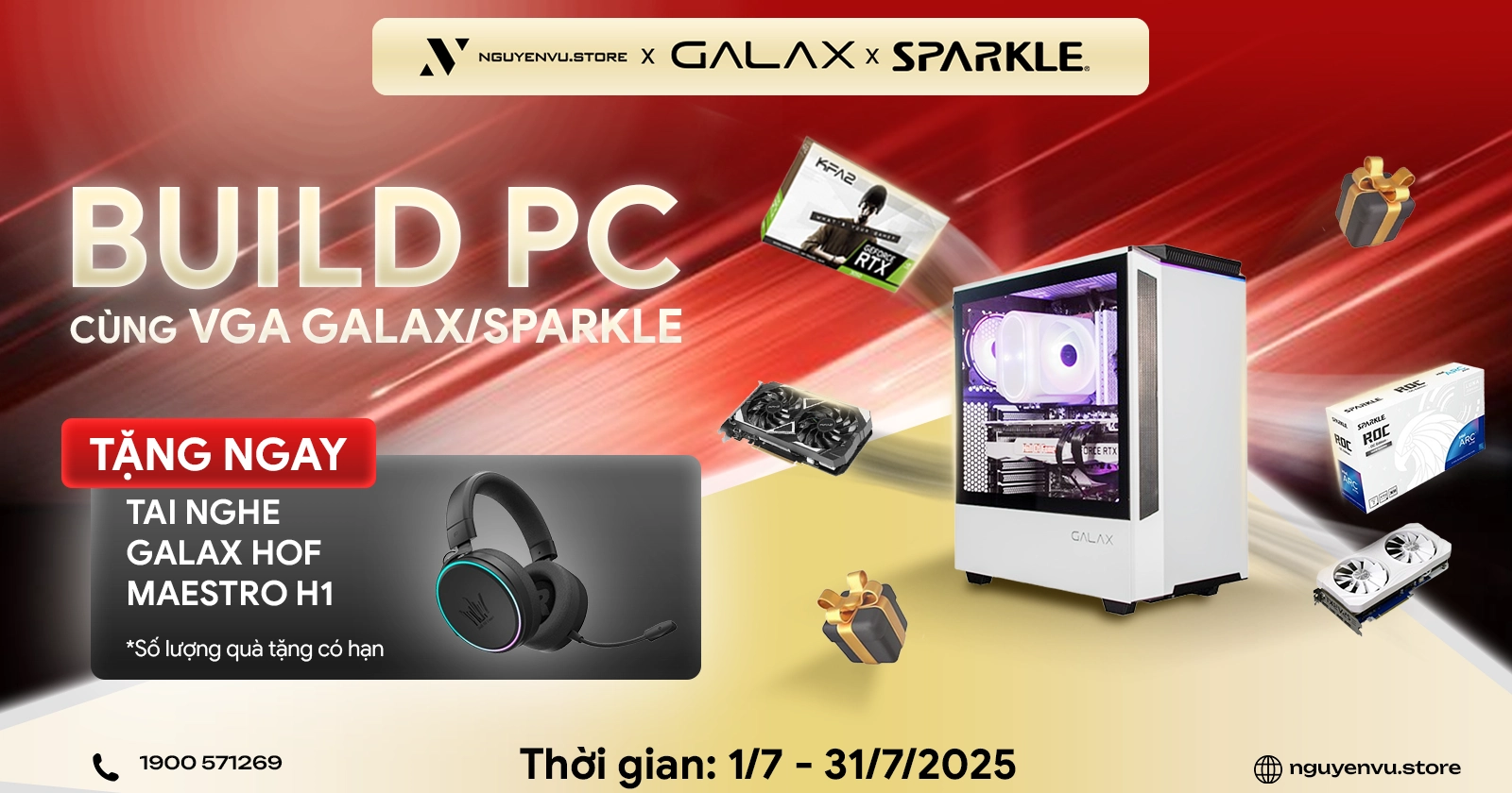 Build PC cùng VGA Galax/Spakle tặng ngay Galax HOF Maestro H1
