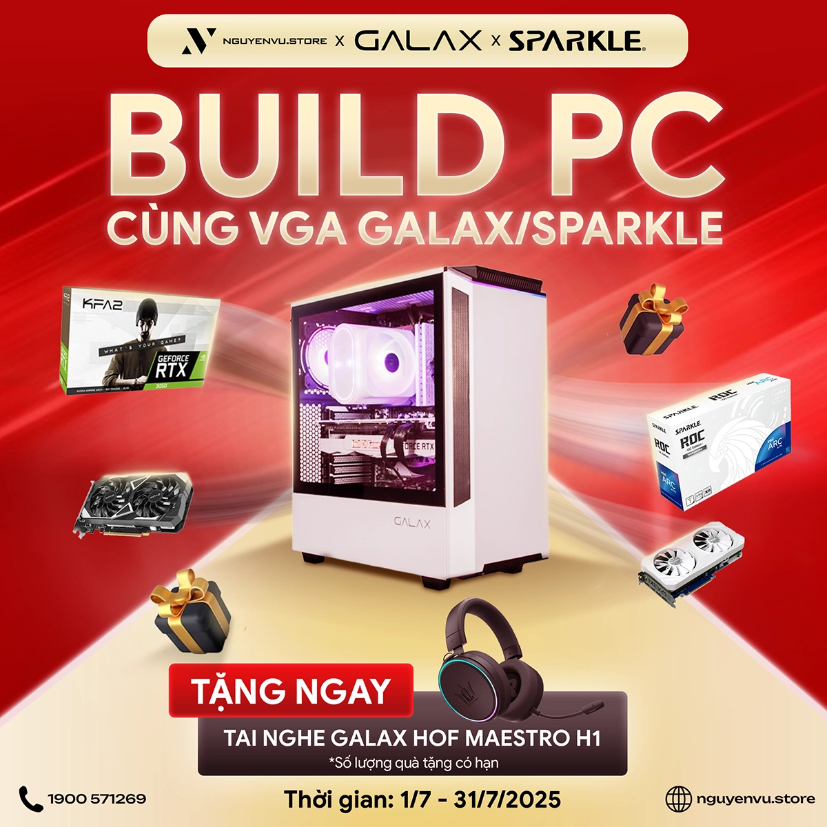 Build PC cùng VGA Galax/Spakle tặng ngay Galax HOF Maestro H1