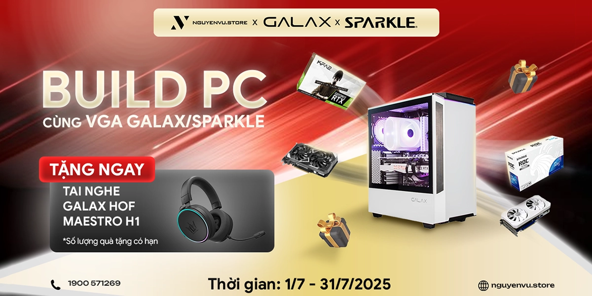 Build PC cùng VGA Galax/Spakle tặng ngay Galax HOF Maestro H1
