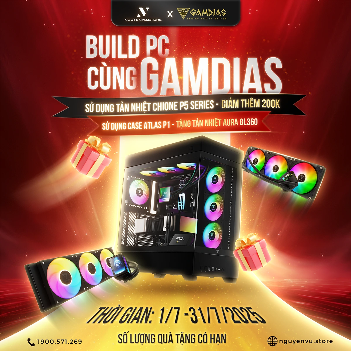 [Nguyễn Vũ x Gamdias] Build PC tặng tản nhiệt AIO