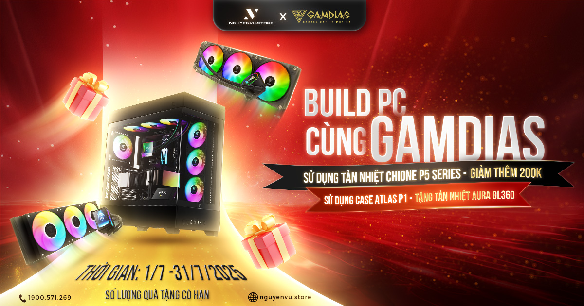 [Nguyễn Vũ x Gamdias] Build PC tặng tản nhiệt AIO