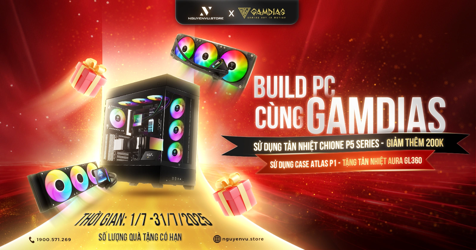 [Nguyễn Vũ x Gamdias] Build PC tặng tản nhiệt AIO