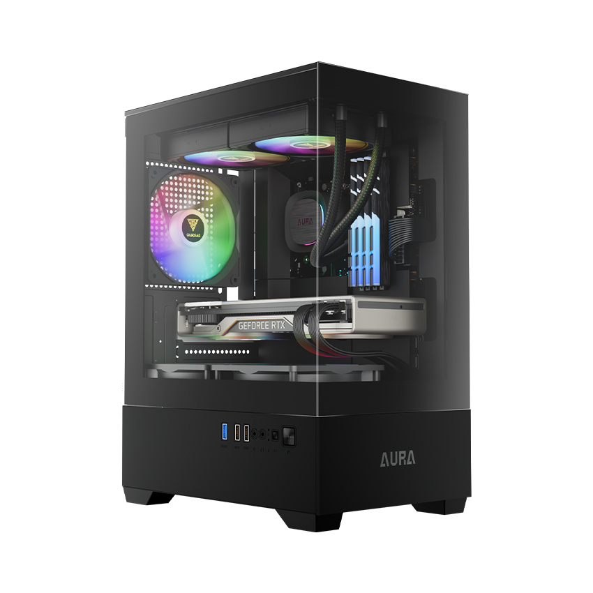 Case máy tính Gamdias AURA GC9M Elite ARGB Black CAAURAGC9MELBLGA