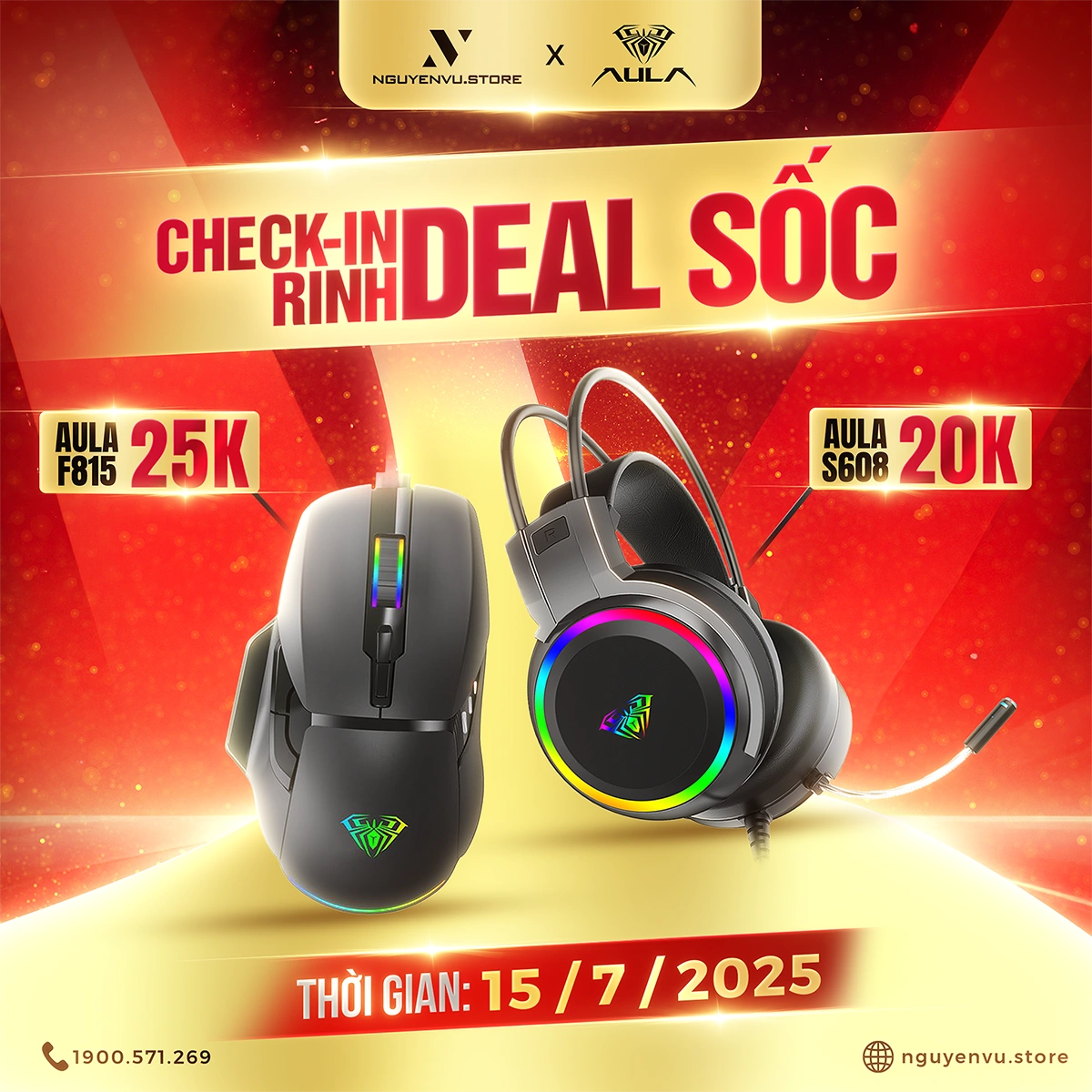 [Nguyễn Vũ x AULA] Check-in Rinh Deal Sốc AULA