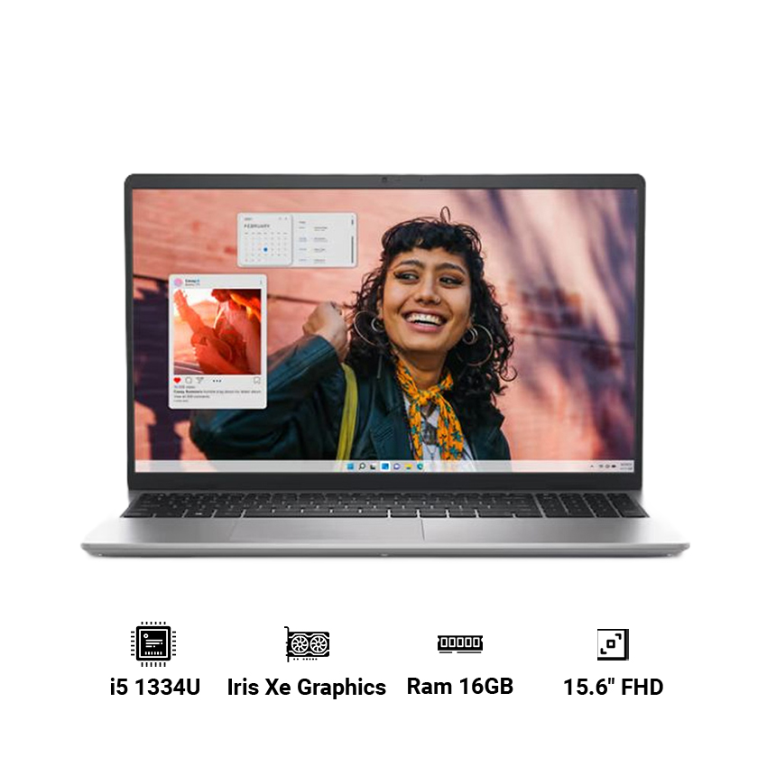 Laptop DELL Inspiron 15 3530 N3530-i5U165W11SLU (i3-1334U | 16GB RAM | 512GB SSD | Iris Xe Graphics | 15.6 Inch FullHD | Win 11)