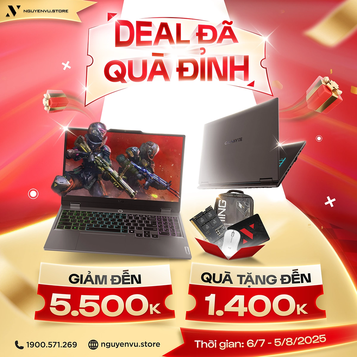 Laptop ưu đãi đến 5.5 TRIỆU, quà tặng đến 1.4 TRIỆU | Nguyễn Vũ Store