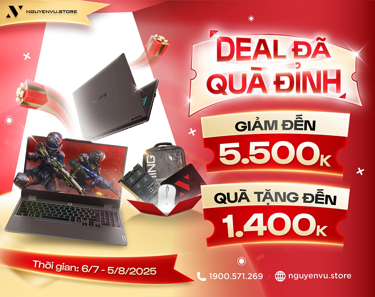 Laptop ưu đãi đến 5.5 TRIỆU, quà tặng đến 1.4 TRIỆU | Nguyễn Vũ Store