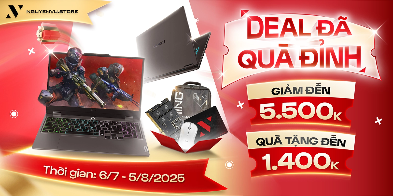 Laptop ưu đãi đến 5.5 TRIỆU, quà tặng đến 1.4 TRIỆU | Nguyễn Vũ Store