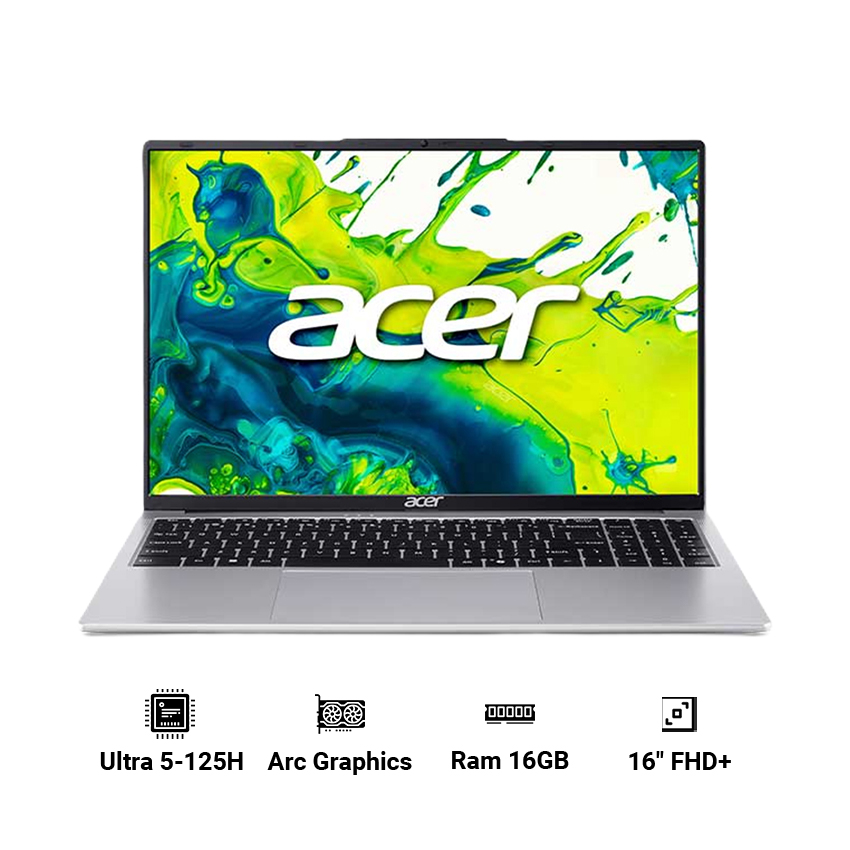 Laptop Acer Aspire Lite 16 AI AL16-71P-5674 (Ultra 5-125H | Intel Arc Graphics | 16GB | 512GB | 16" FHD+ | Win 11)