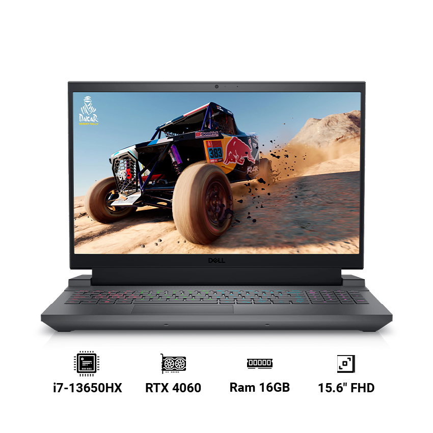 Laptop Gaming Dell G15 5530 i7HX161W11GR4060 (i7-13650HX | 16GB | 1TB SSD | GeForce RTX 4060 8GB | 15.6" FHD 165Hz | Win 11)