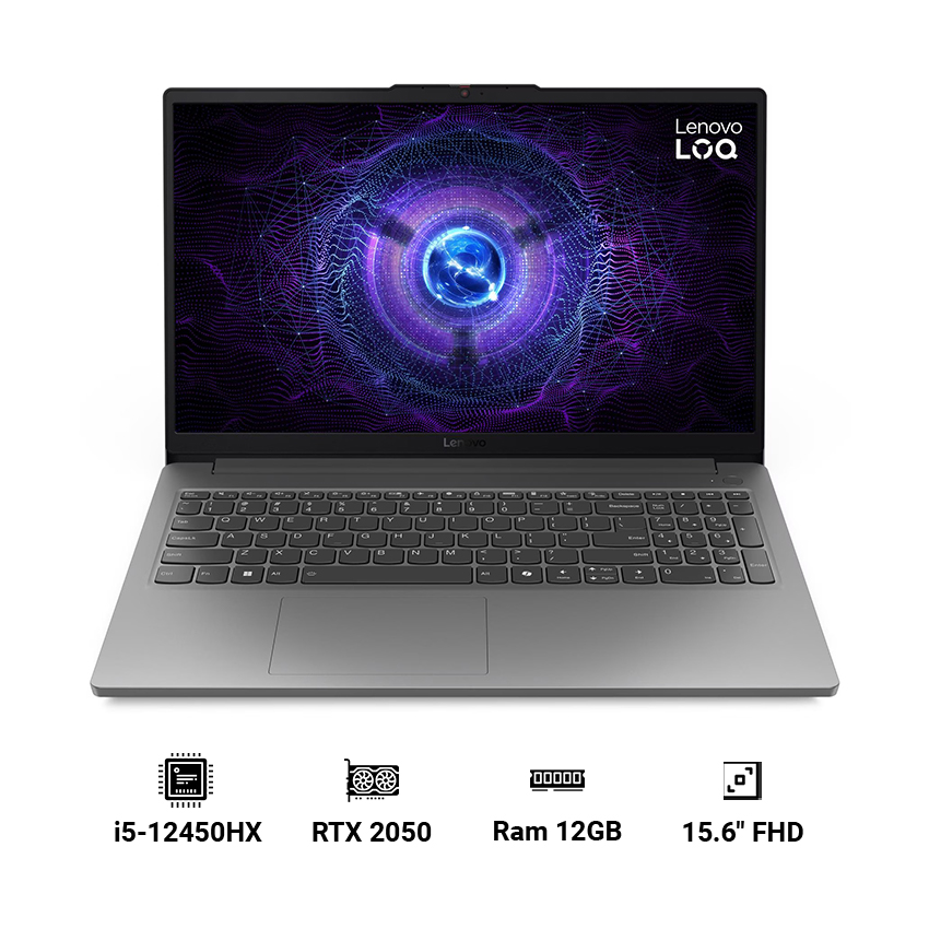 Laptop Lenovo LOQ 15IAX9E 83LK006CIN (Core i5-12450HX, 12GB, 512GB, RTX 2050 4GB, 15.6" FHD 144Hz Win 11)