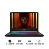 Laptop MSI Katana 15 HX B14WEK 027VN (i7-14650HX | 32GB DDR5 | 512GB | GeForce RTX 5050 8GB | 15.6" QHD 165Hz | Win 11)