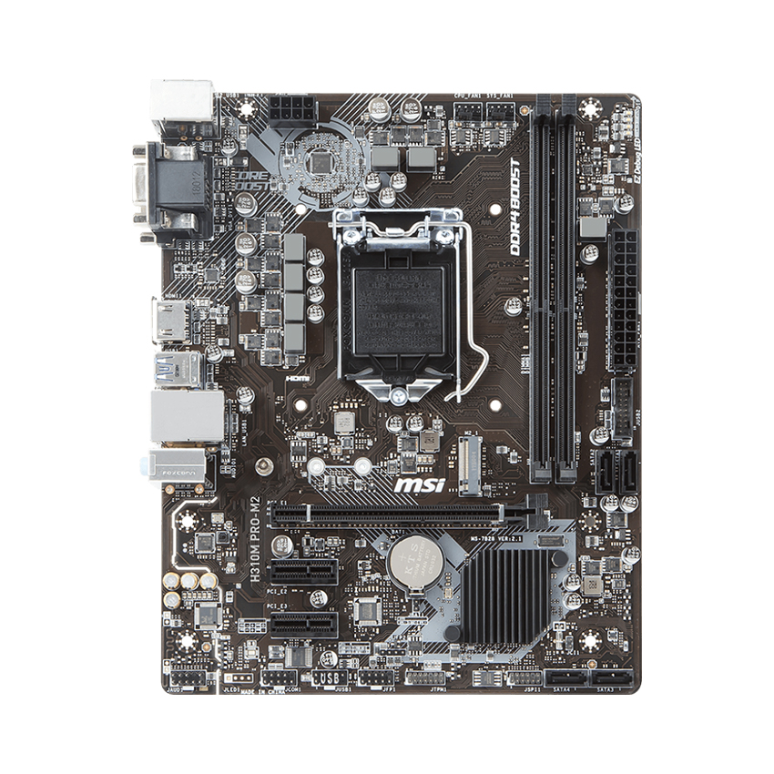 Mainboard MSI H310M PRO-M2 (Chipset Intel H310, Socket LGA 1151, DDR4 32GB, m-ATX) - Ảnh 2