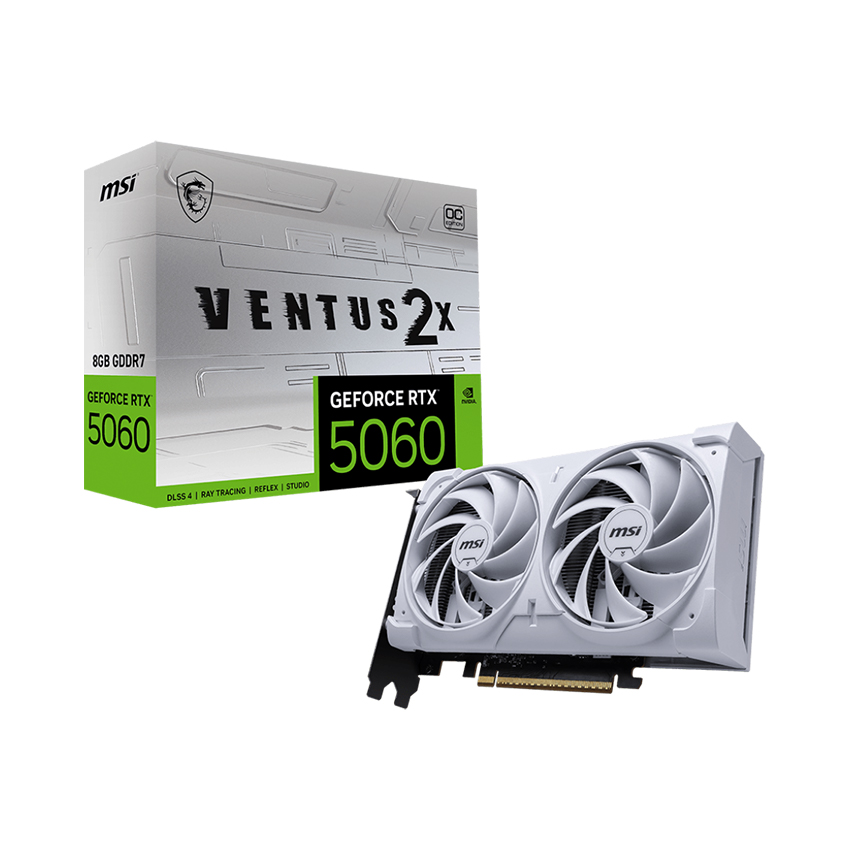 Card màn hình MSI GeForce RTX 5060 8G VENTUS 2X OC White