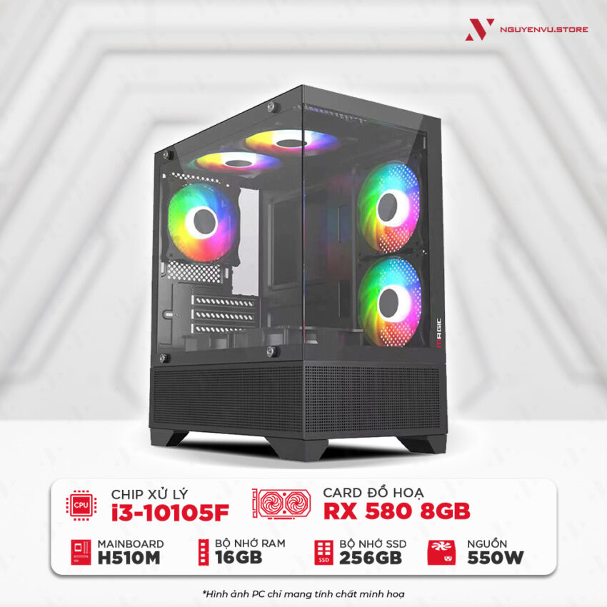 Cấu hình PC i3 10105F RX 580