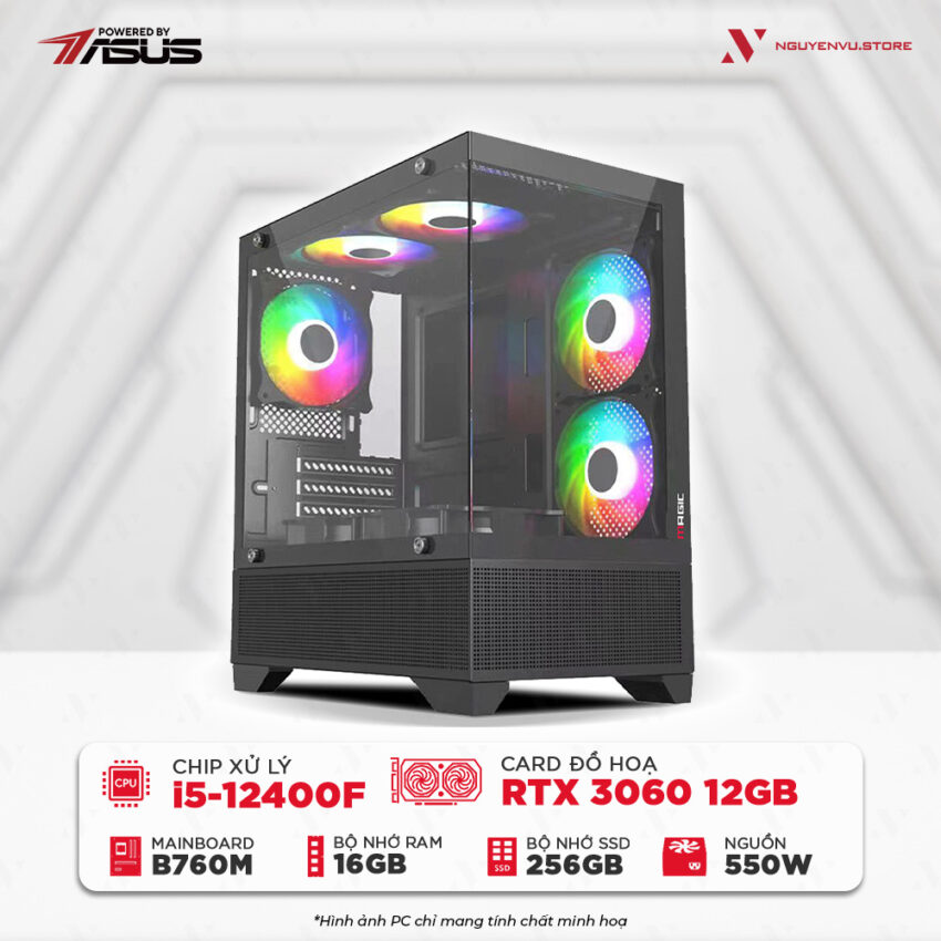 Cấu hình pc gaming giá tốt i5 12400F RTX 3060 12GB