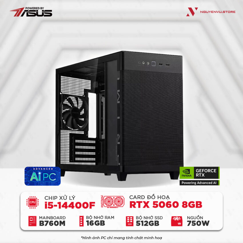 Cấu hình PC gaming intel i5 14400F RTX 5060